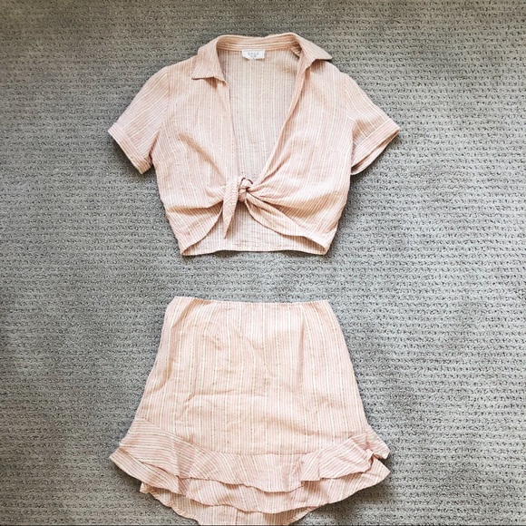 Planet Blue Dresses & Skirts - SAGE THE LABEL Tie Front Top & Skirt Set